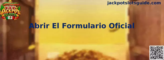 Referencia visual de Jackpot Slots para identificar el formulario oficial de registro y verificar la seguridad del sitio