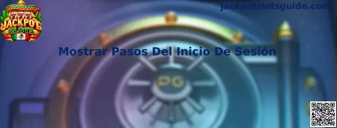 Imagen ilustrativa del tutorial para mostrar los pasos del inicio de sesión en Jackpot Slots